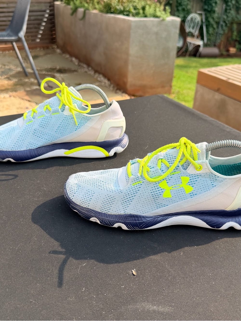 Under Armour 1252301-100 Blue/White/Yellow Women’s Low Top Textile Lace-Up